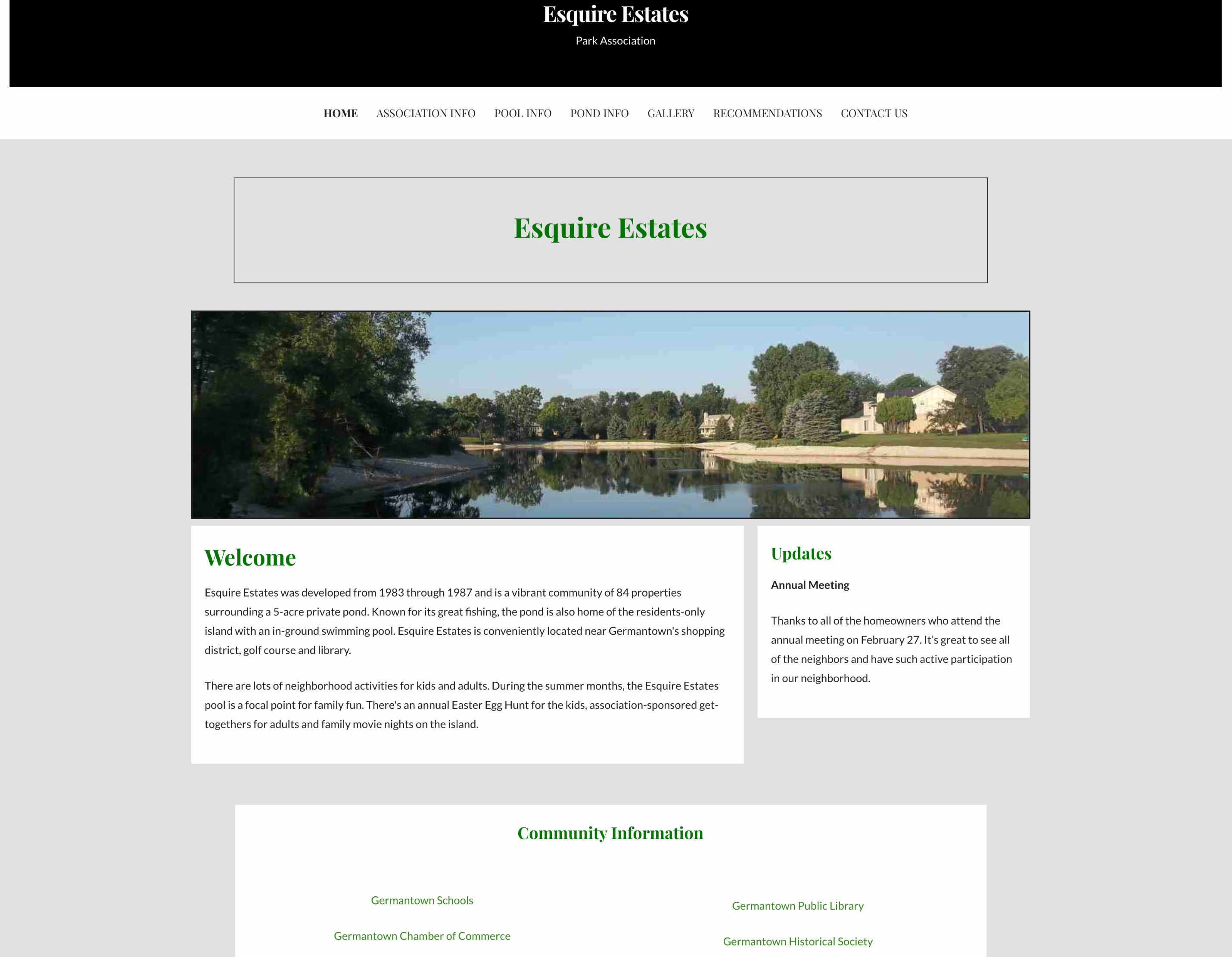 Image of Esquire Estates Website